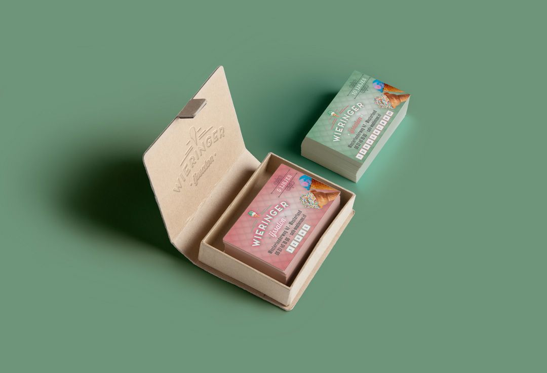 ijsknipkaarten De Wieringer IJssalon by reclamestudio Morant