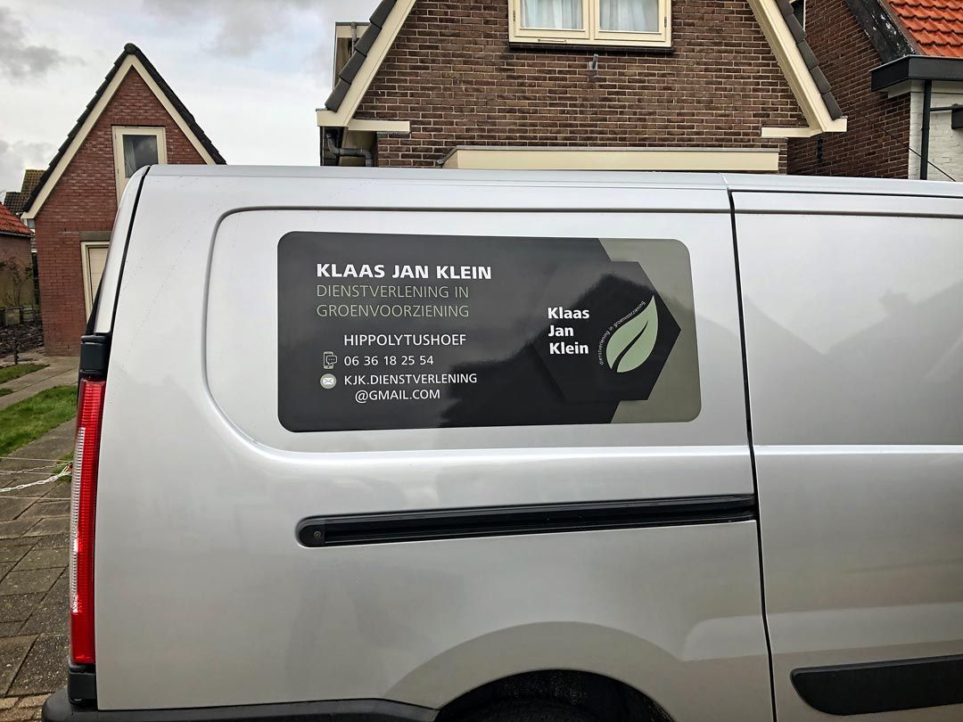 Magneetplaten bedrijfsbus Klaas Jan Klein