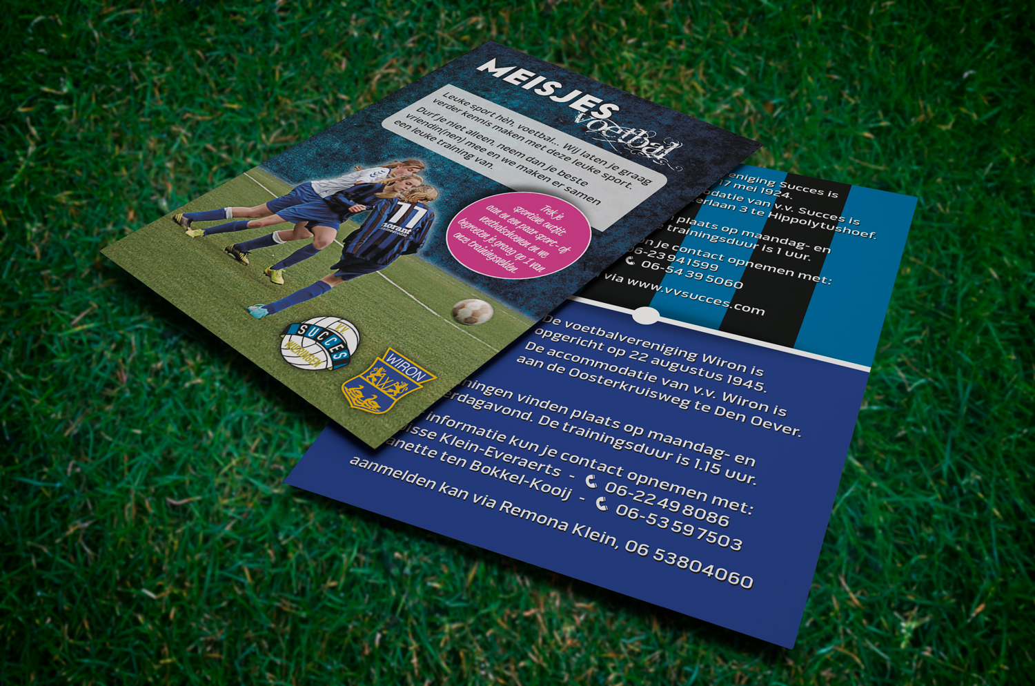 A5 wervingsflyer meisjesvoetbal by reclamestudio Morant