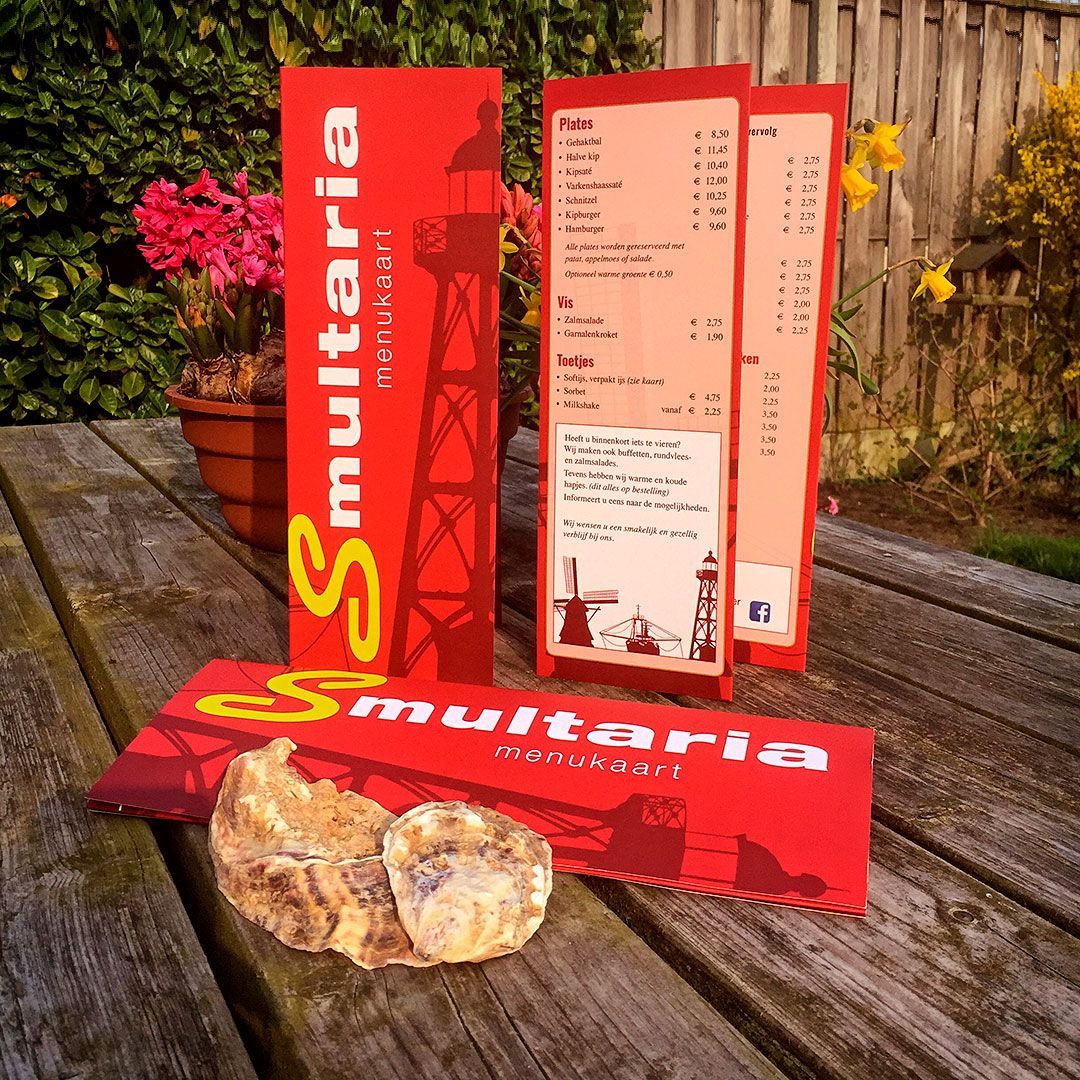Menukaarten Smultaria Den Oever by reclamestudio Morant