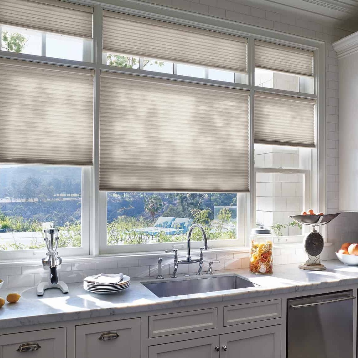 Hunter Douglas Duette® Cellular Shades in a kitchen