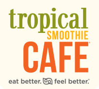 a logo for tropical smoothie cafe that says eat better feel better