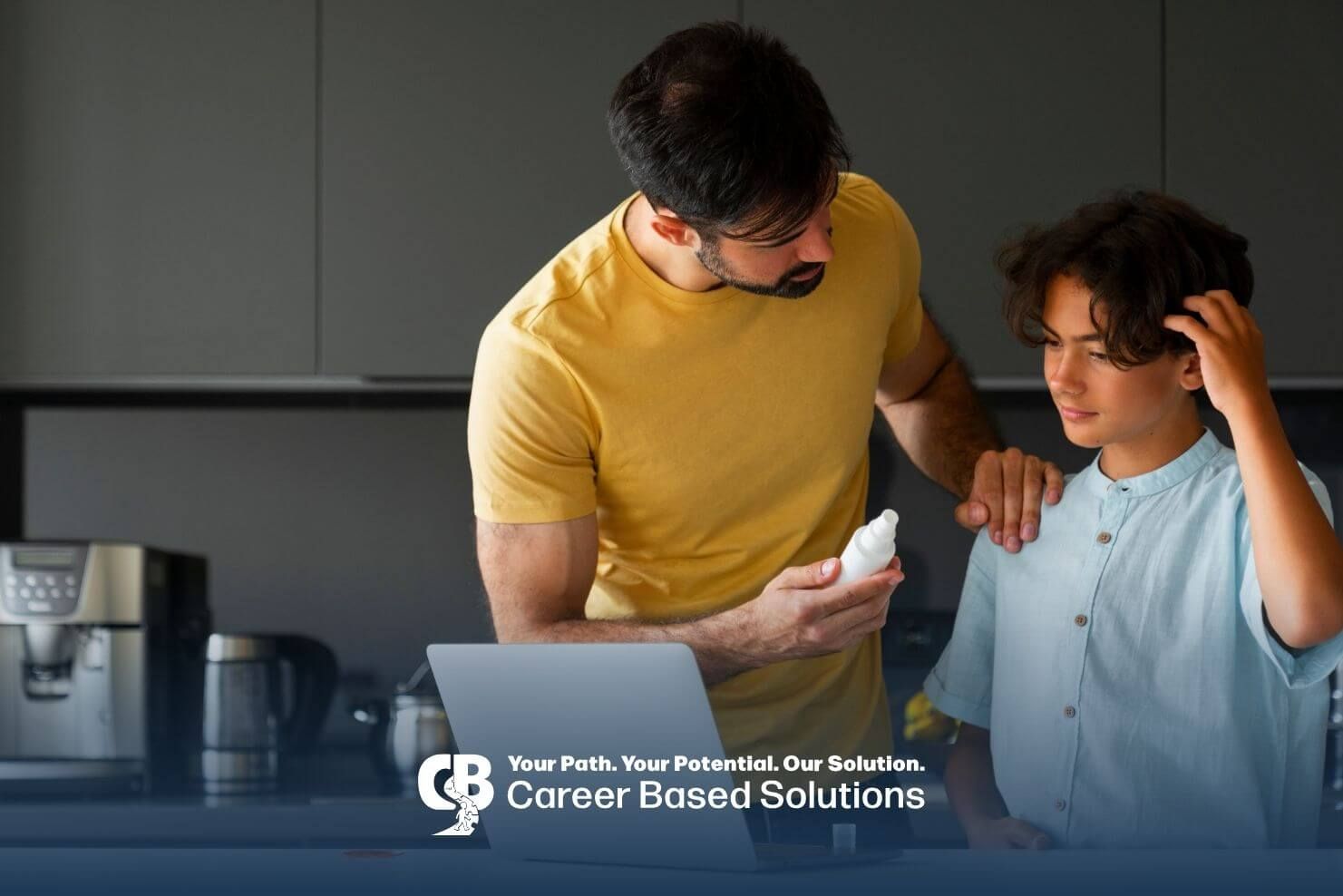 Doctor guides parent & autistic girl, focusing on evaluation, treatment planning, & ongoing support.