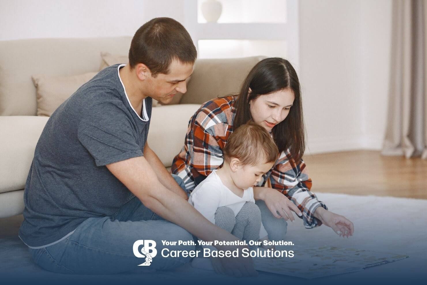 Therapists support autistic boy at home, fostering early learning, bonding, and ABA skills.