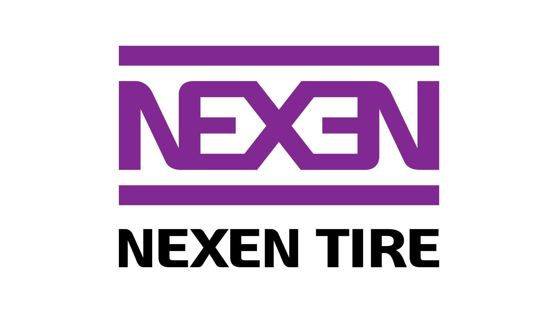 The nexen tire logo is purple and black on a white background.