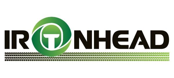 The logo for ironhead is green and black