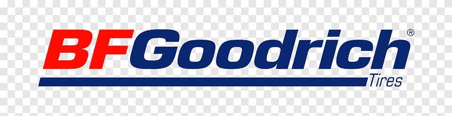 The logo for bfgoodrich tires is on a transparent background.