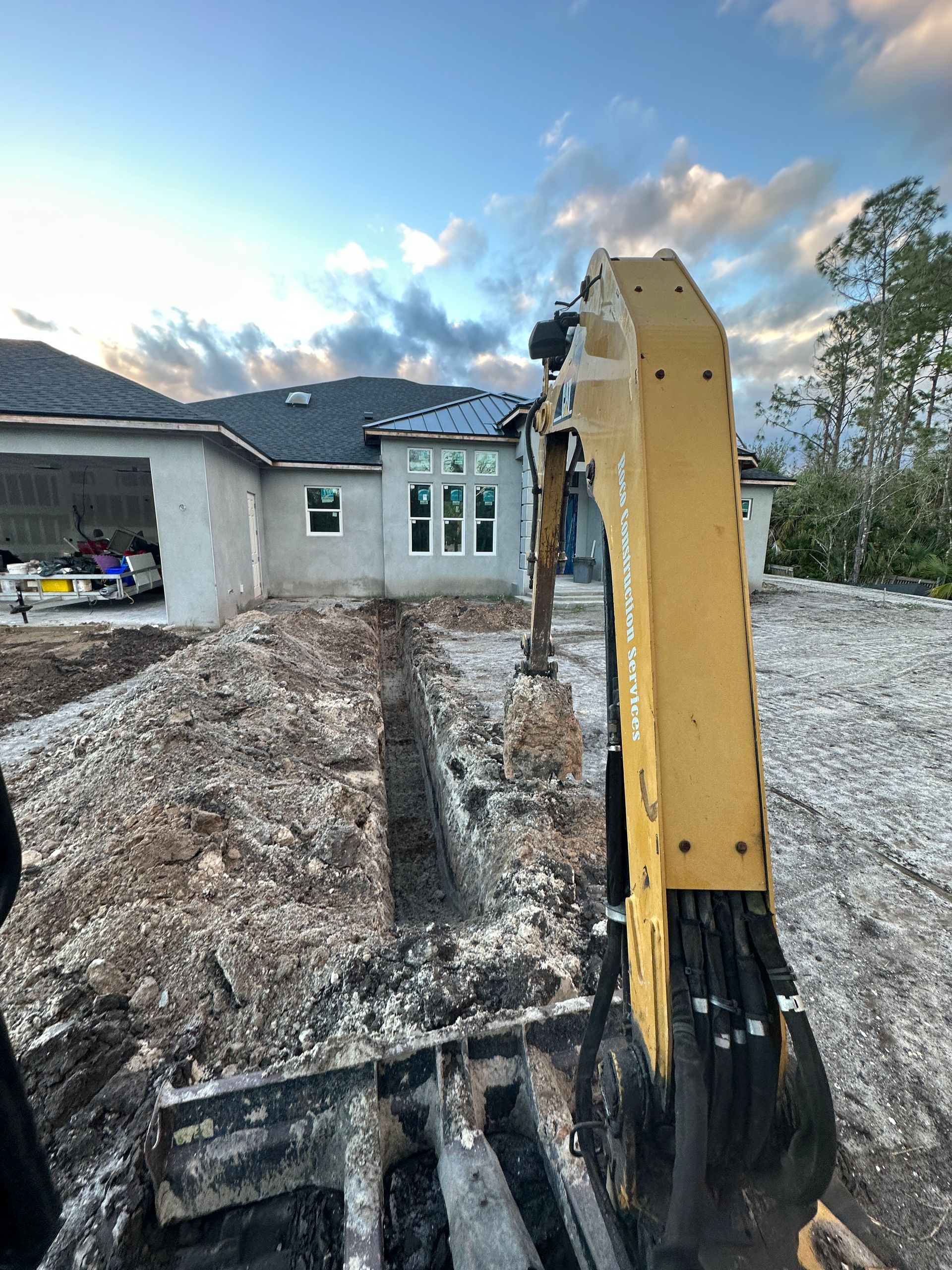 A culvert pipe installation in North Port, FL by Roko Construction & Land Services