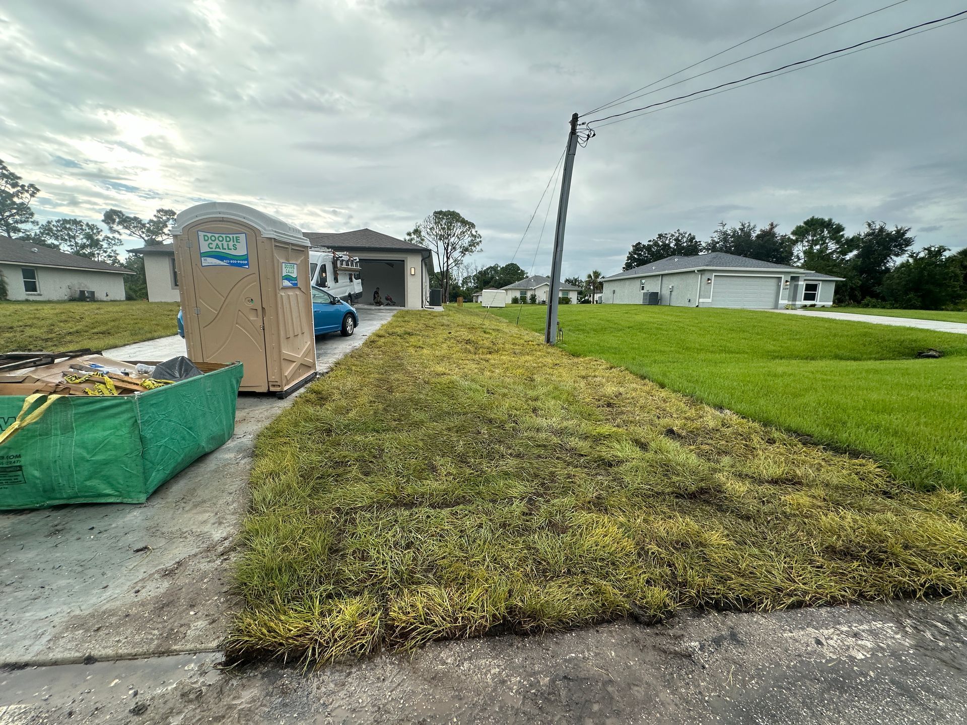 A sod installation in North Port, FL by Roko Construction & Land Services
