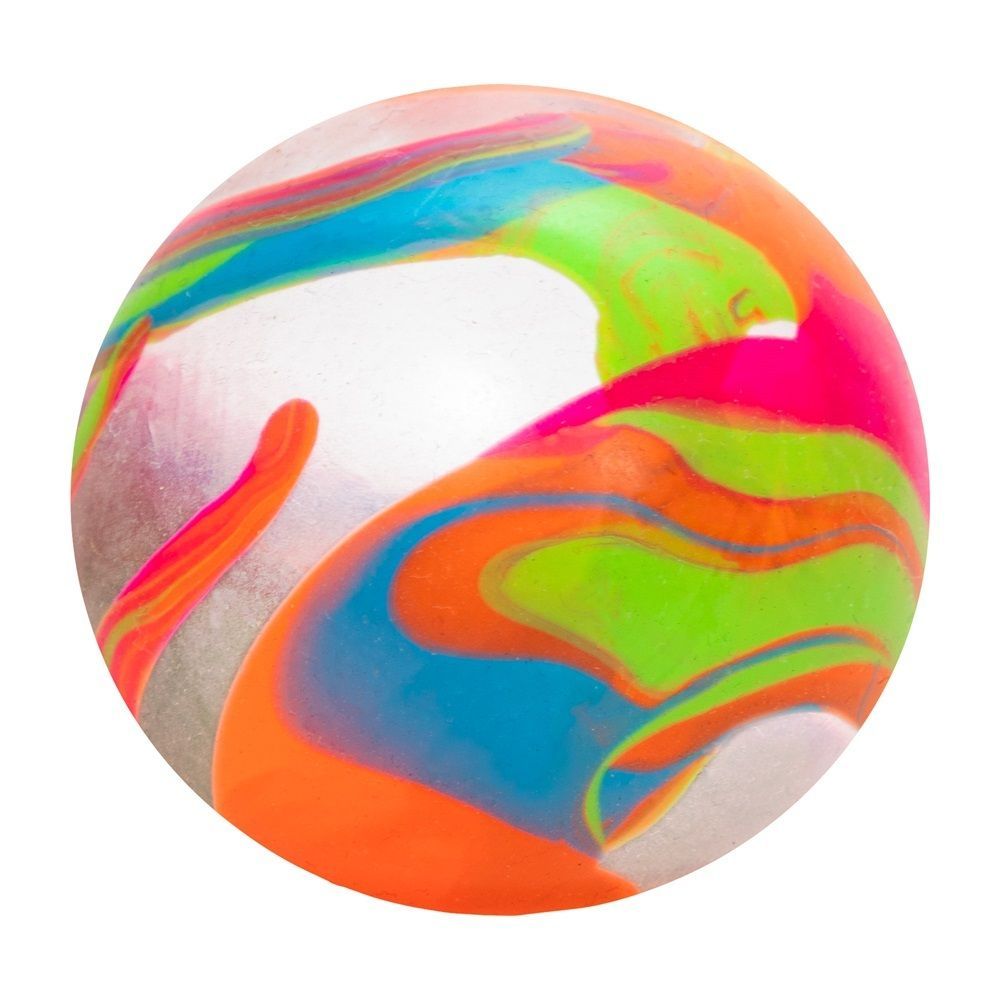 A colorful marble ball on a white background