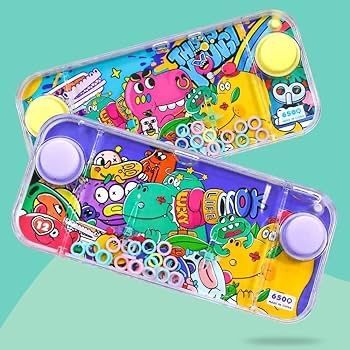 A couple of water games sitting on top of each other on a table.