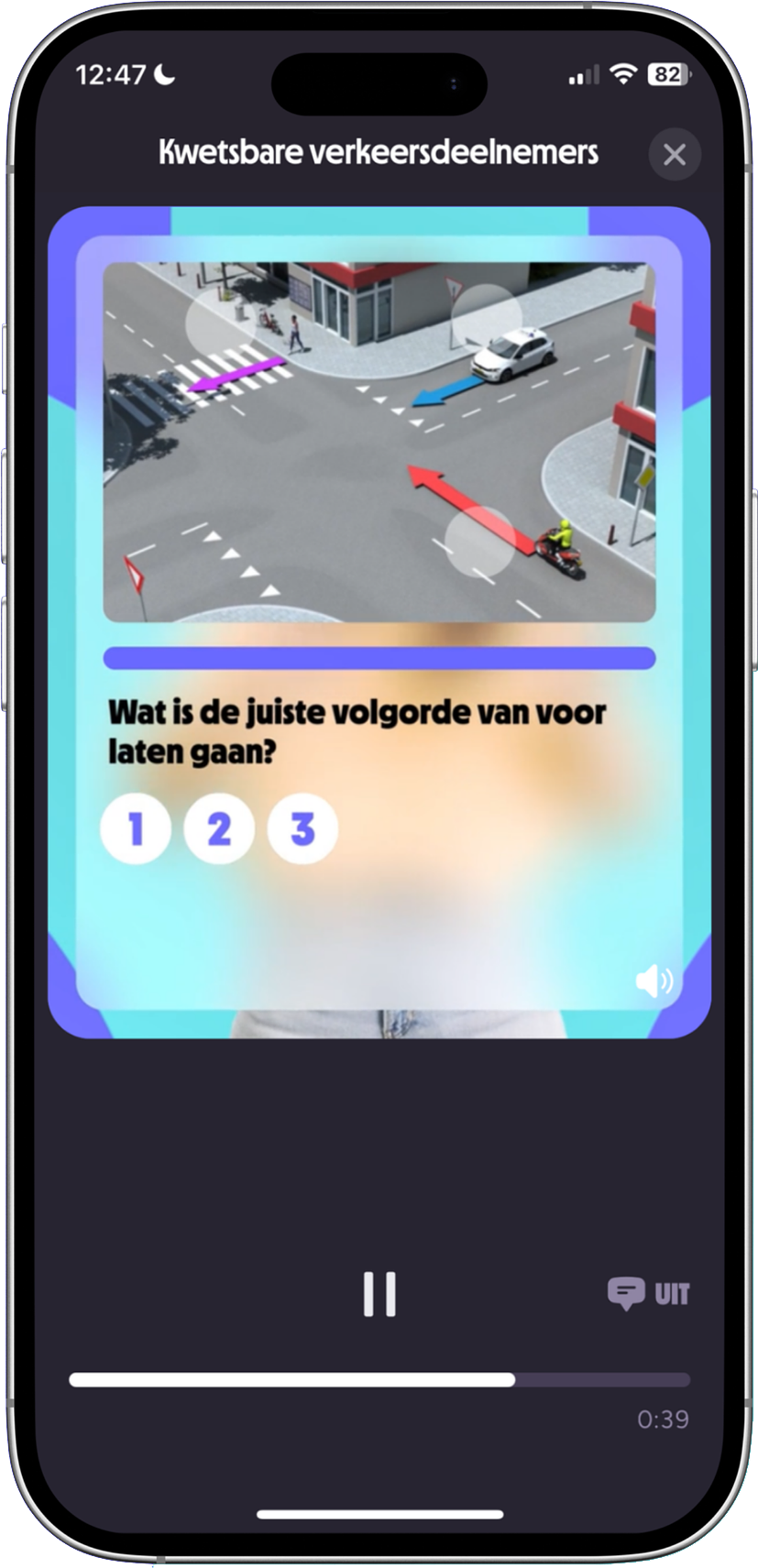 Smartphone met daarop de app 