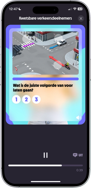 Smartphone met daarop de app
