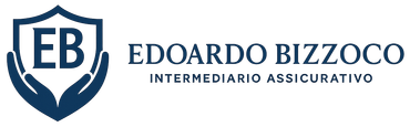 Logo di Edoardo Bizzoco, intermediario assicurativo, con il disegno di uno scudo e di una mano.