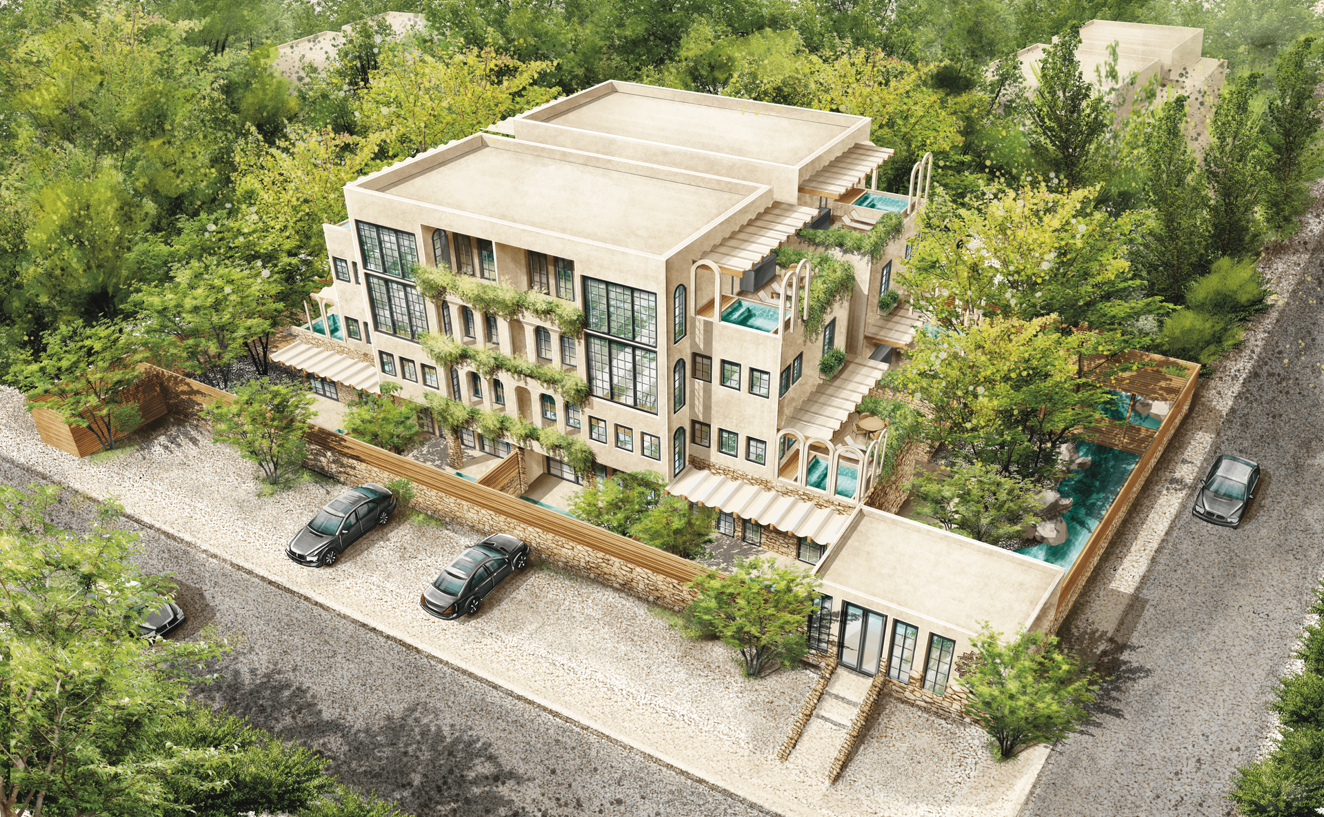 Discover ADHONAI, an exclusive residential project in Tulum that merges serenity with luxury, inviting you to immerse yourself in an experience that nourishes your senses and enlivens your spirit. With 16 sophisticated apartments, each with its own private pool and parking space, ADHONAI redefines the concept of lifestyle.