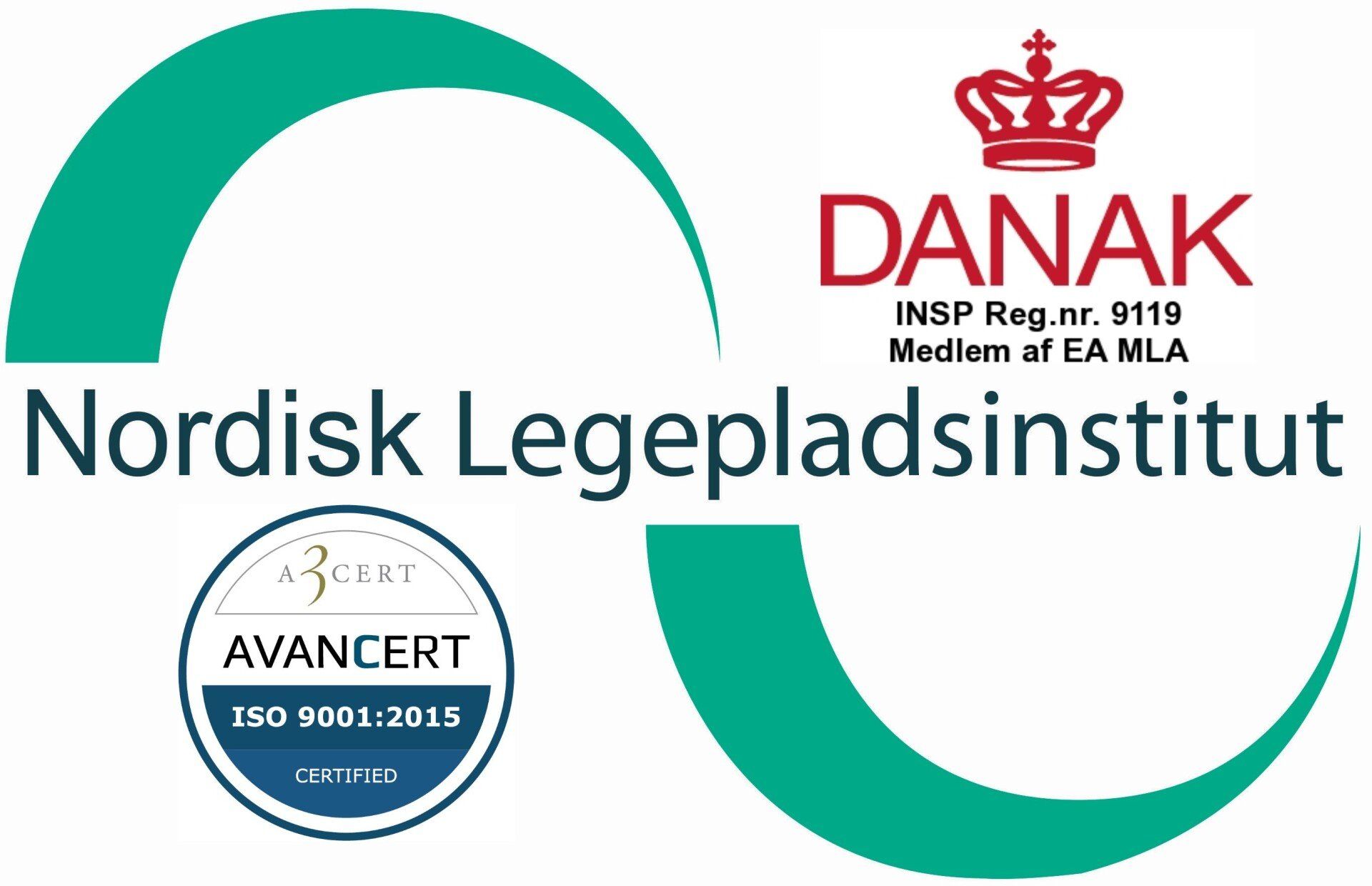 Nordisk Legepladsinstitut Danak ISO 9001 certificeret logo