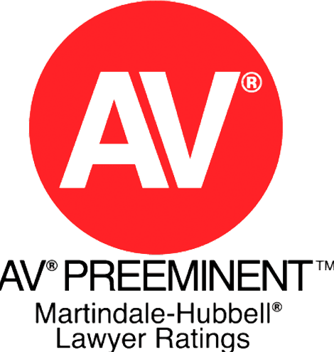 A logo for av preeminent martindale hubbell lawyer ratings