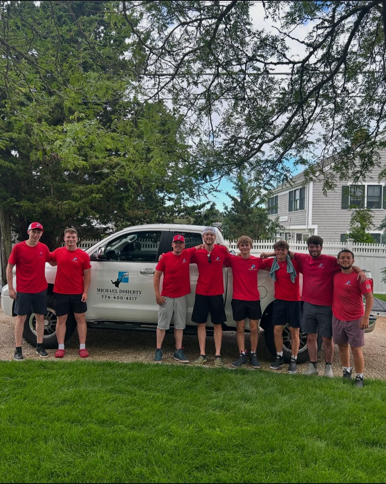Michael Doherty Window Cleaning team ready for window cleaning services in Cape Cod
