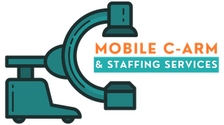 A logo for mobile c-arm staffing and services