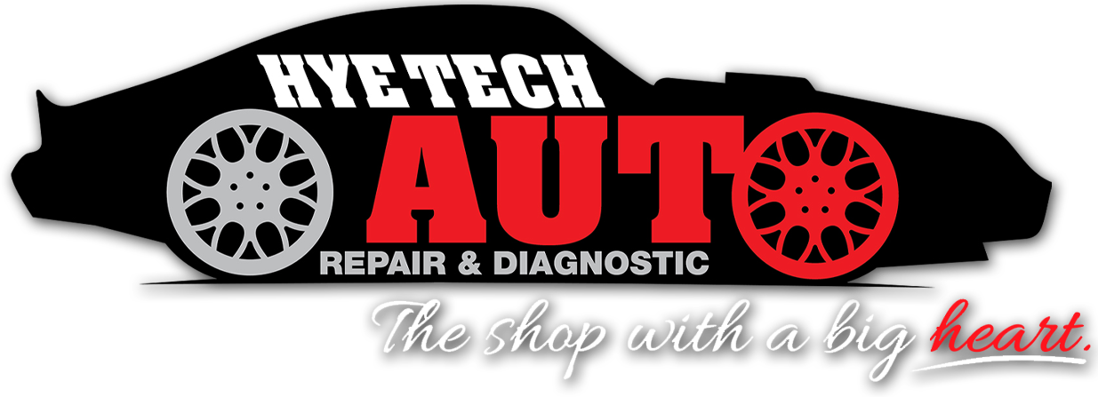 A logo for hye tech auto repair and diagnostic