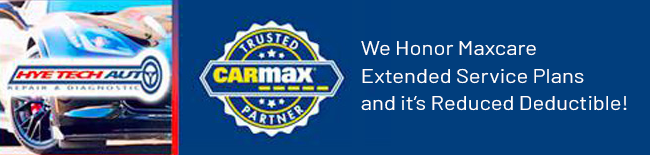 Hy Tech Auto logo with Carmax Partner badge, and text