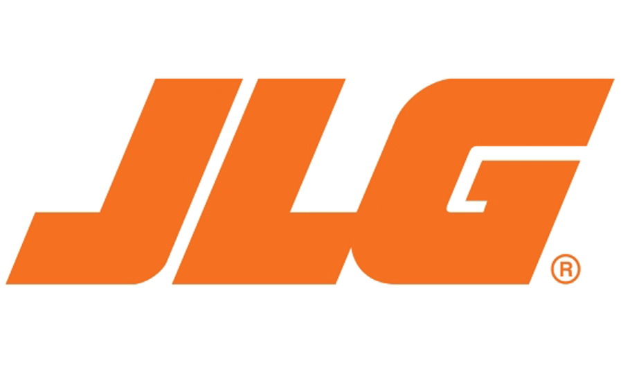 Orange JLG logo with stylized letters on a white background.