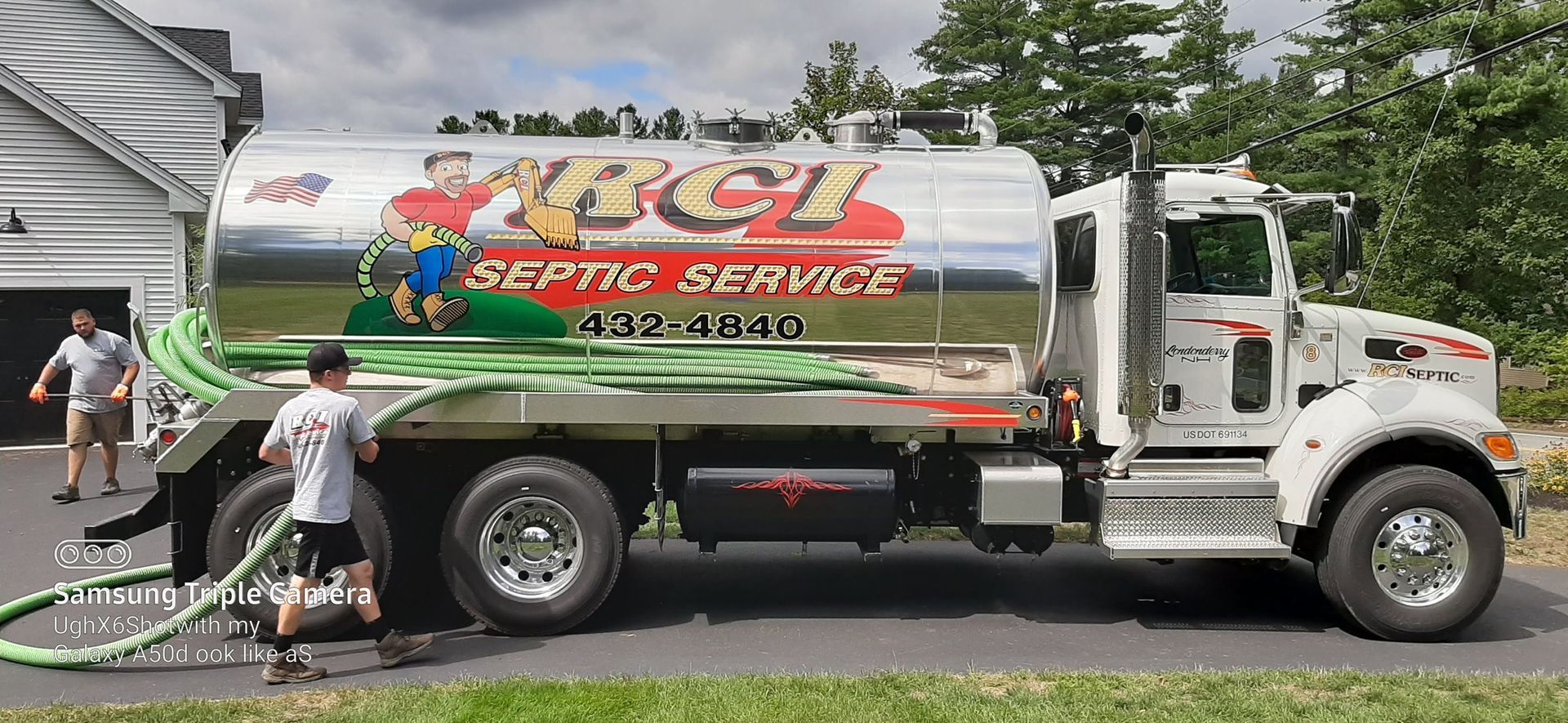 septic clean out service RCI Septic Service truck
