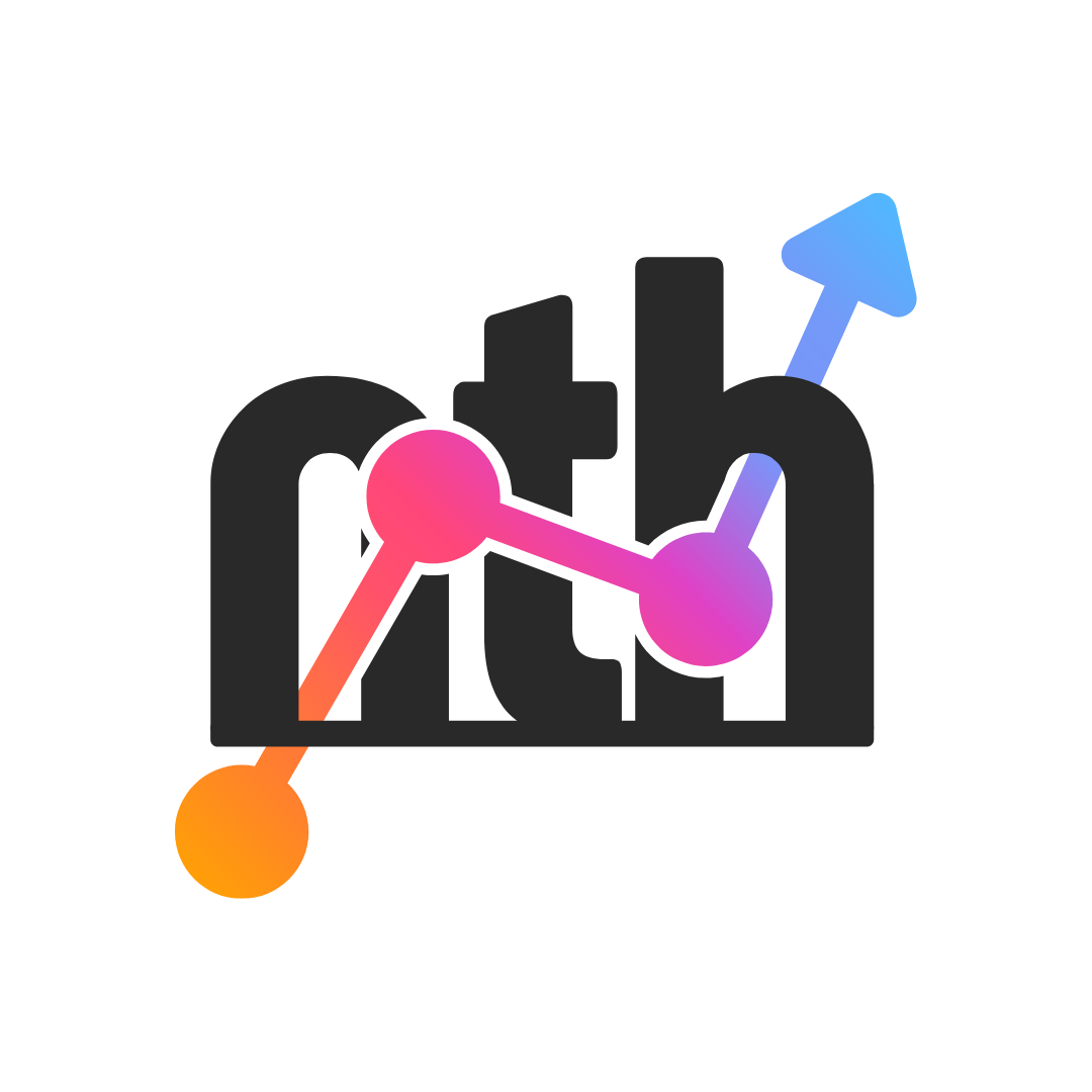 A logo for a company called nth with a graph on it.