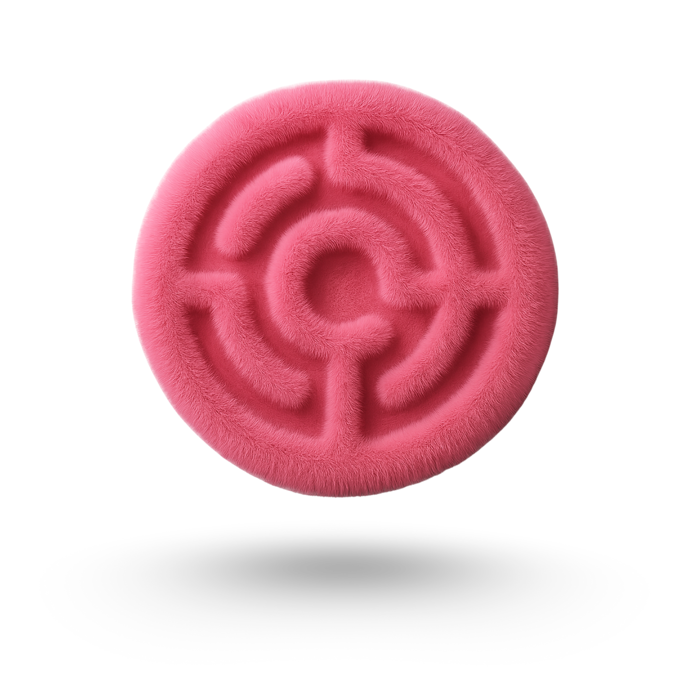 Labirinto circolare rosa.