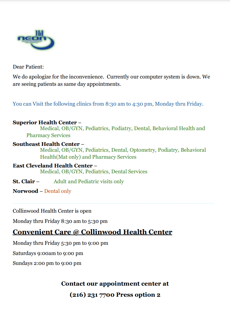 Northeast Ohio Neighborhood Health Services, Inc., Cleveland