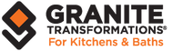Logo for Granite Transformations, with an orange and black design and tagline 
