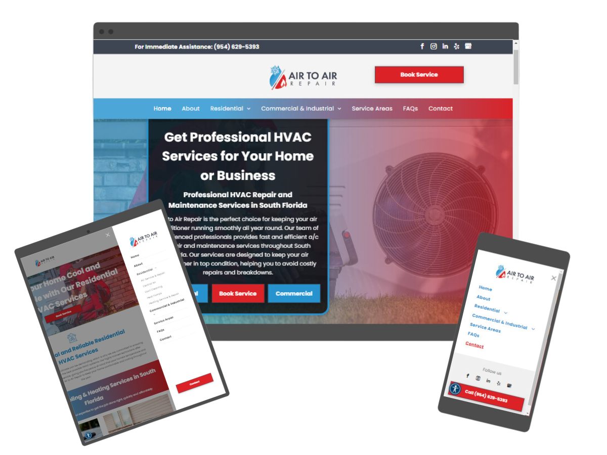The Business Theory HVAC Website Design