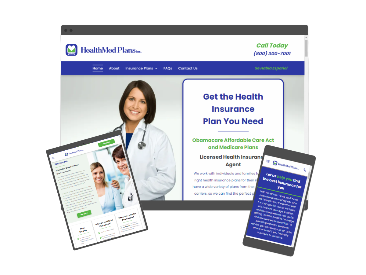 The Business Theory Health Insurance Agent Website Design