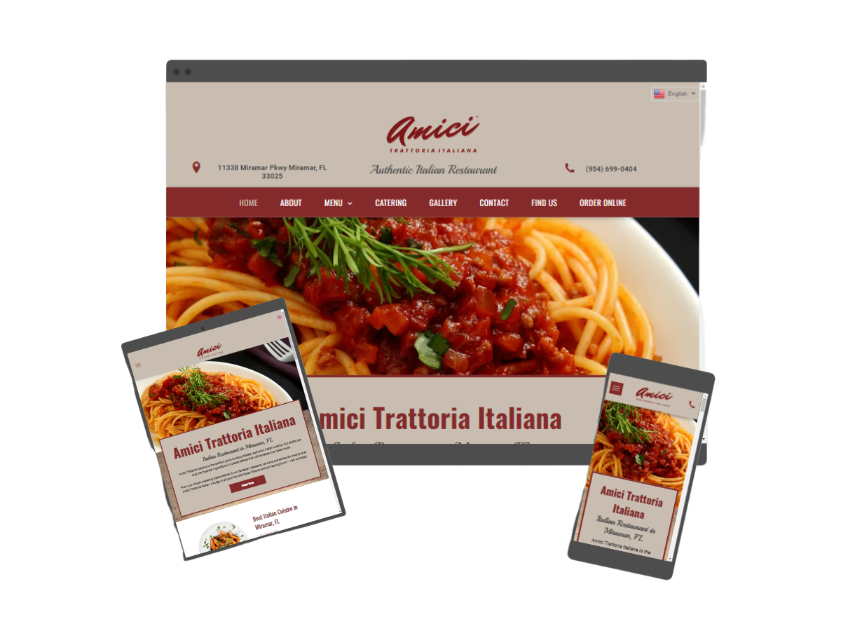 The Business Theory Restaurant Website Design