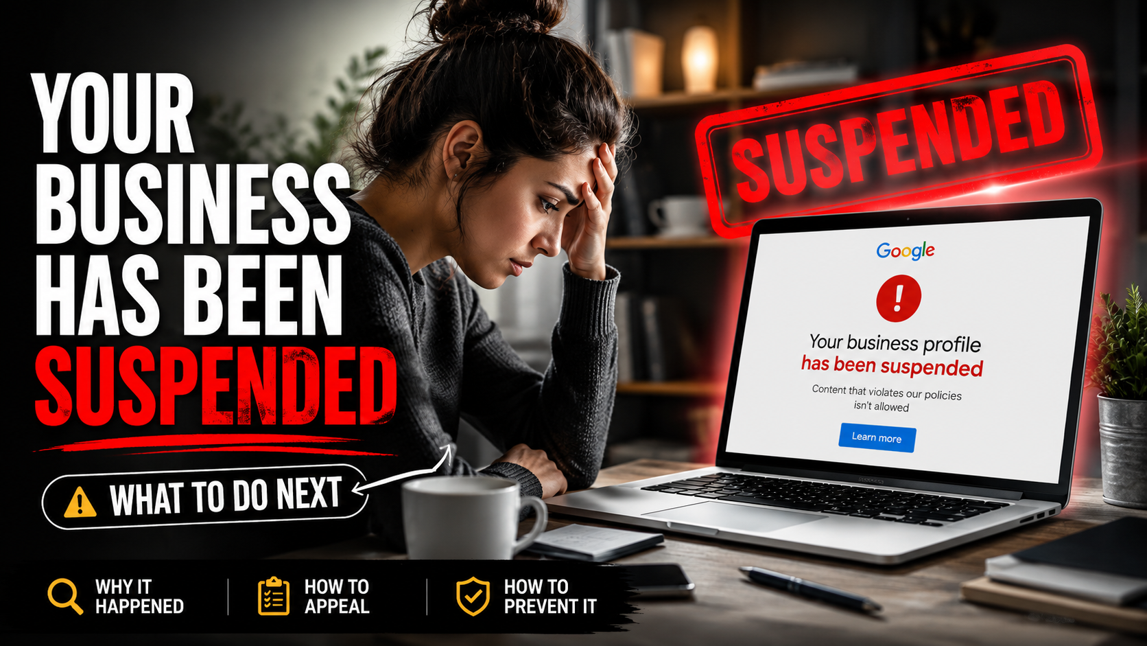 Google Business Profile suspension notification