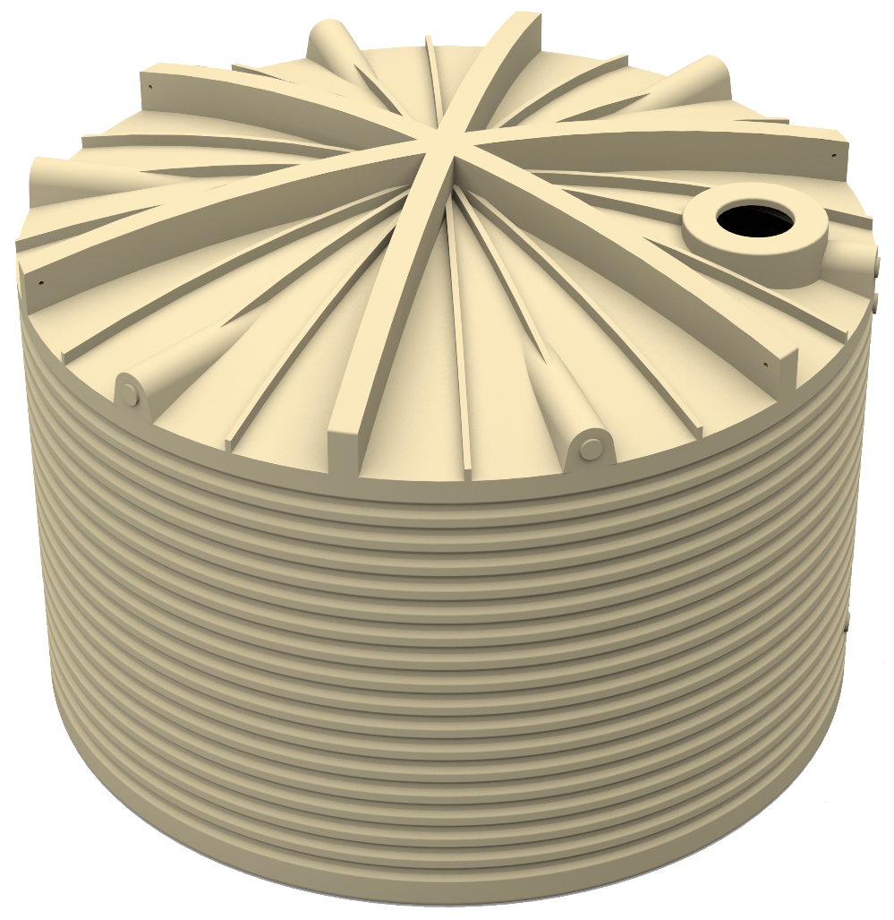 31800 Litre Squat Round Poly Water Tank NSW ACT