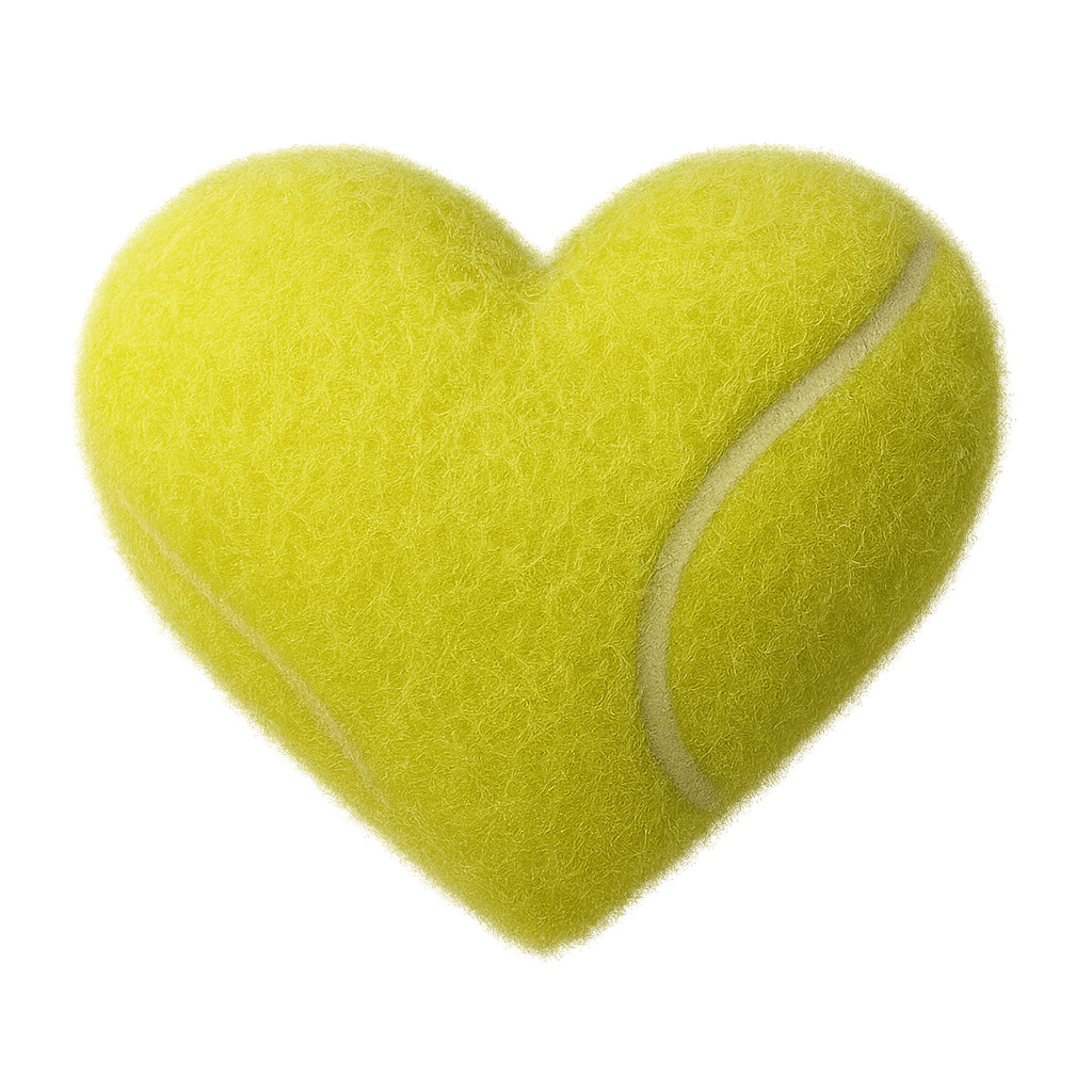 Heart-shaped tennis ball
