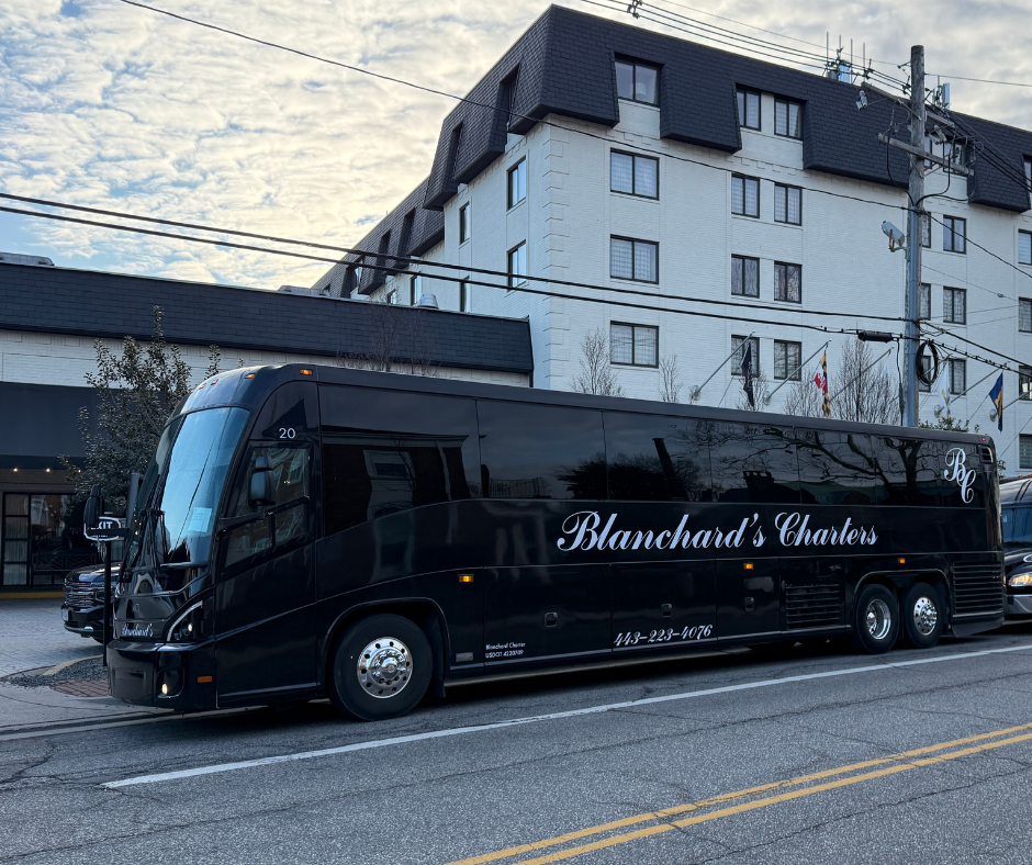 Blanchard Charter 56 passenger charter bus in Annapolis