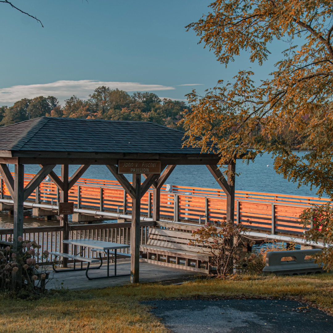 Dock and pavilion in Edgewater, Maryland