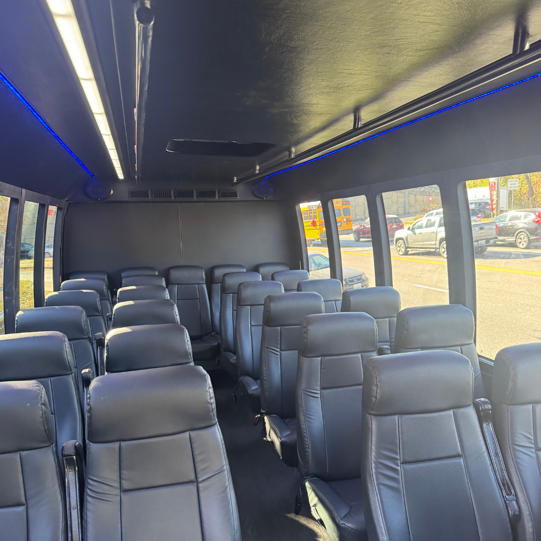 Blanchard Charter 27 passenger shuttle bus (interior)