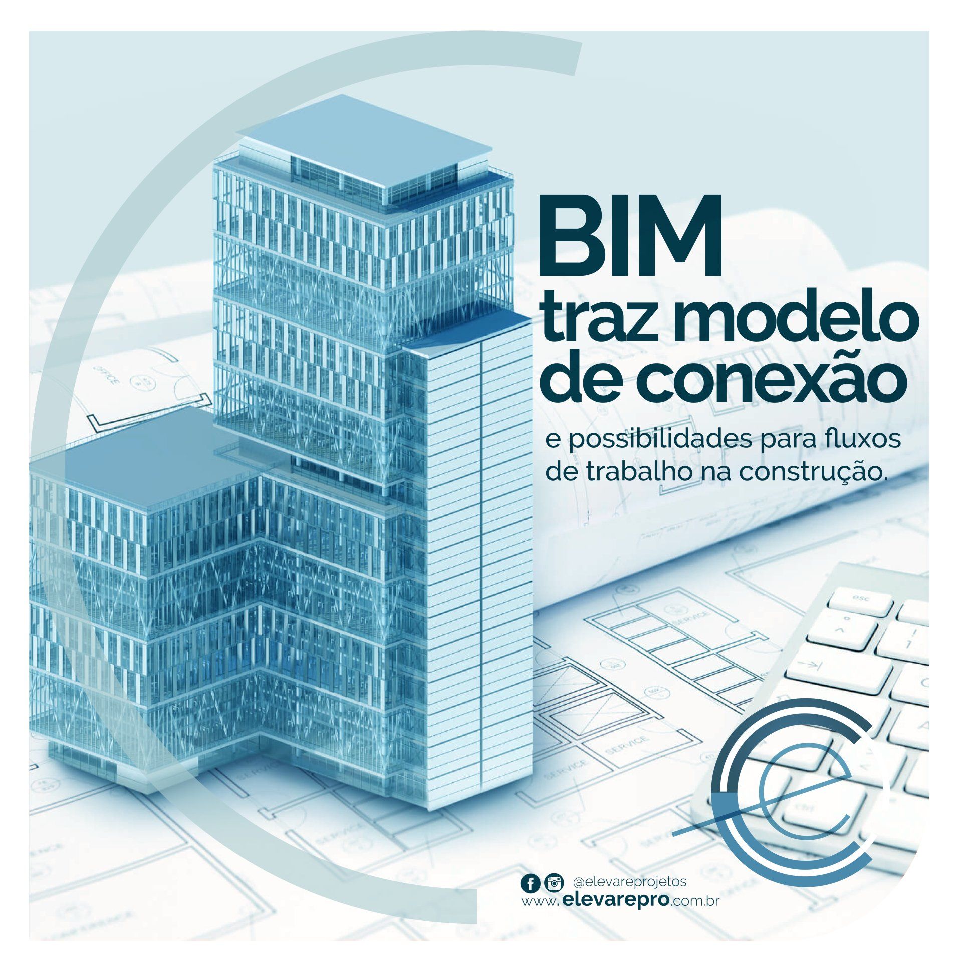 Uma imagem de um edifício com as palavras `` bim traz modelo de conexão '' nele.