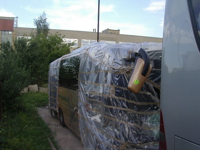 Autobusų remontas po auto įvykių, perdažymo darbai