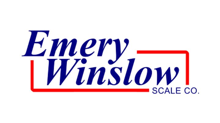 Logo for Emery Winslow Scale Co., blue text within a red rectangle.