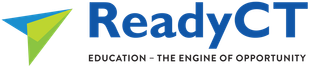 ReadyCT logo with a layered arrow graphic and the tagline 