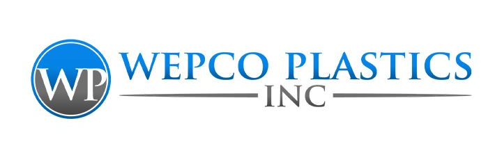 Logo for Wepco Plastics Inc. Features a blue circle with the letters