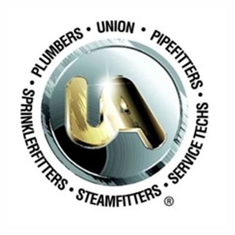 A logo for plumbers union pipefitters sprinklerfitters and steamfitters