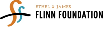 A logo for the ethel and james flinn foundation