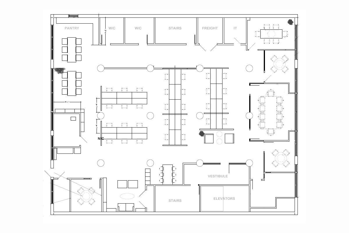 Full 7,000 SF Furniture Plan