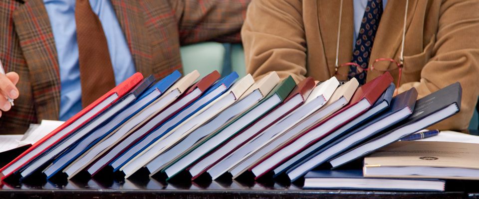 View of the books after binding by experts