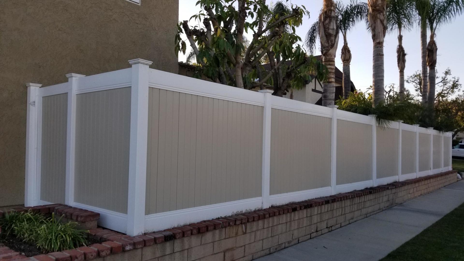 Vinyl Fence Topper — Cream Fence Panels in Anaheim, CA